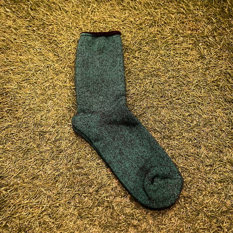 【ラス1 】F.K.M 3layer pile cotton Socks(Black Green)