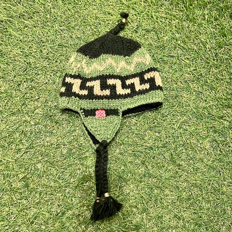【Web限定】Hand knit ethnic ear flap beanie(made in Nepal)18