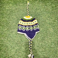 【Web限定】Hand knit ethnic ear flap beanie(made in Nepal)③