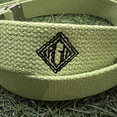 【ラス１】RUGGED "rhombus logo" G.l.belt (Yellow green)