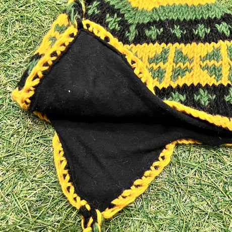 【Web限定】Hand knit ethnic ear flap beanie(made in Nepal)⑥