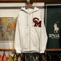 【ラス１】RUGGED "old wappen" super heavy weight zip hoodie(Ash/15.0oz)