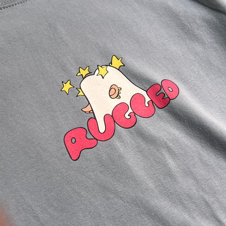 【残り僅か】RUGGED × Wendy Sylvain "PULP DISCO” L/S tee (Acid Blue/5.6oz)