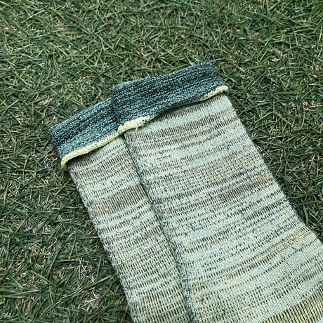 【ラス1 】F.K.M cotton pile 5fingers Socks(LightGreen)
