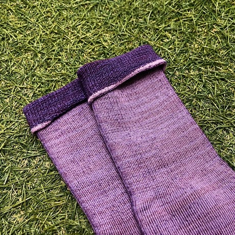 【ラス1 】F.K.M cotton pile 5fingers Socks(Purple)