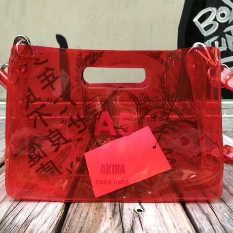【残り僅か】AKIRA Art of Wall x nana-nana A5 Clear Bag (Red)