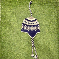 【Web限定】Hand knit ethnic ear flap beanie(made in Nepal)⑨