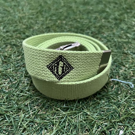【ラス１】RUGGED "rhombus logo" G.l.belt (Yellow green)