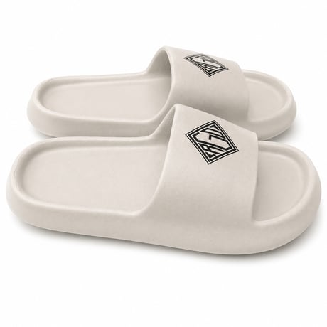 RUGGED®︎ ''rhombus Logo''Recovery Slide Sandals (Light Gray)