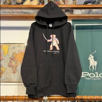 【ラス１】RUGGED "POLO JINGI" heavy-weight sweat hoodie (Black/12.0oz)