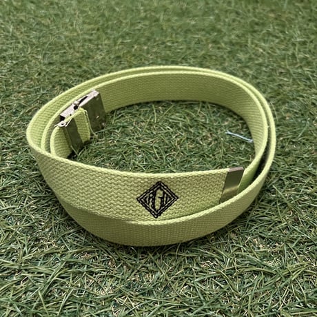 【ラス１】RUGGED "rhombus logo" G.l.belt (Yellow green)