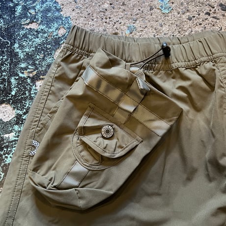 【ラス１】RUGGED "rhombus" Teflon triple defense removable storage Bag shorts(Khaki)