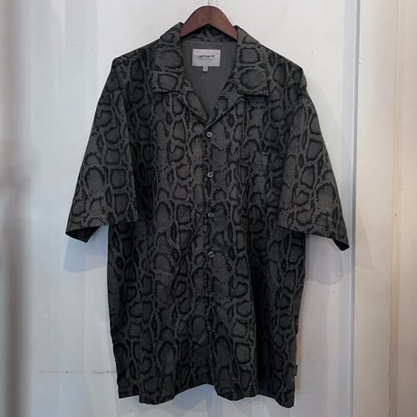 【used】Carhartt WIP S/S SNAKE CAMO SHIRT(XL)