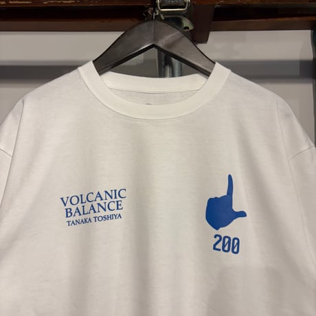 【ラス1 】RUGGED × 田中稔也  "TOSHIYA TANAKA J.LEAGUE 200matches " tee (White/5.6oz)