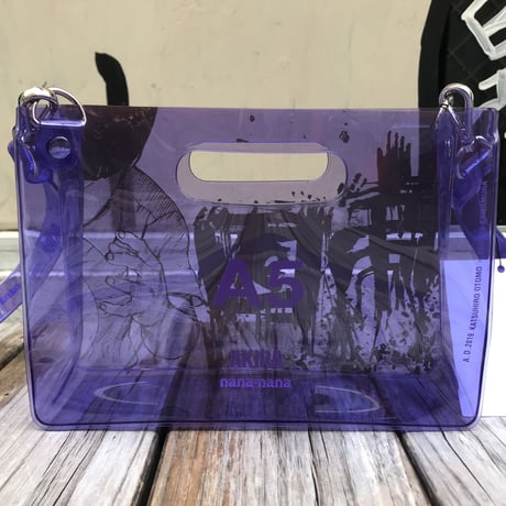 【残り僅か】AKIRA Art of Wall x nana-nana A5 Clear Bag (Purple)