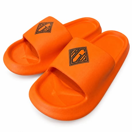 RUGGED®︎ ''rhombus Logo''Recovery Slide Sandals (Orange)