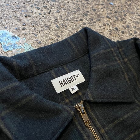【used】HAIGHT FLAMMEL HALF ZIP SHIRT (BLACK CHECK)