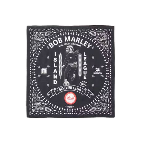 【ラス１】atmos × BOB MARLEY FOOT BALL BANDANA (Black)
