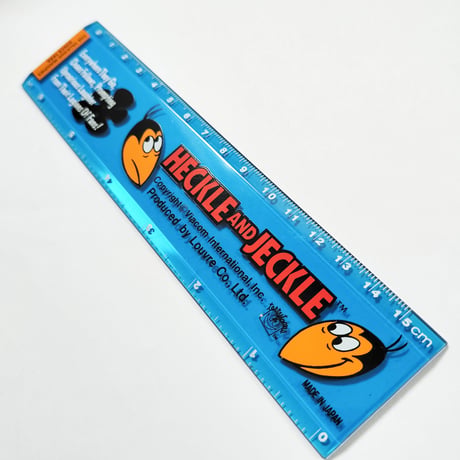 1990年代デッドストック ヘッケルとジャッケル（Heckle and Jeckle）のプラスチック製 定規