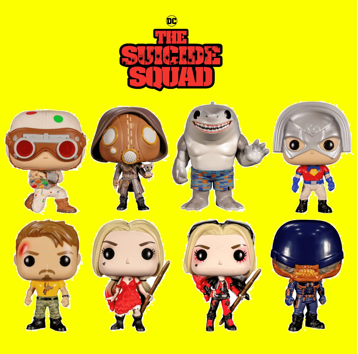 ファンコポップ　funko pop スーサイドスクワット　4体セット 映画『ザ・スーサイド・スクワッド “極”悪党、集結』ファンコポップ