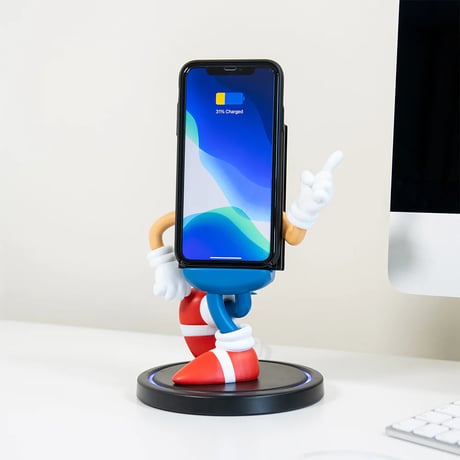 《超大特価！》Numskull ナムスカル　パワーアイドルズ　ソニック・ザ・ヘッジホッグ　 モバイルスタンド（ワイヤレス充電器）