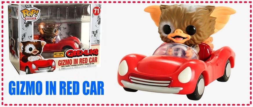 映画『グレムリン』赤いスポーツカーに乗ったギズモのファンコポップが