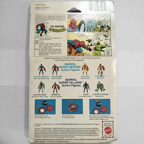1984年デッドストック　マテル シークレットウォーズ スパイダーマン アクションフィギュア