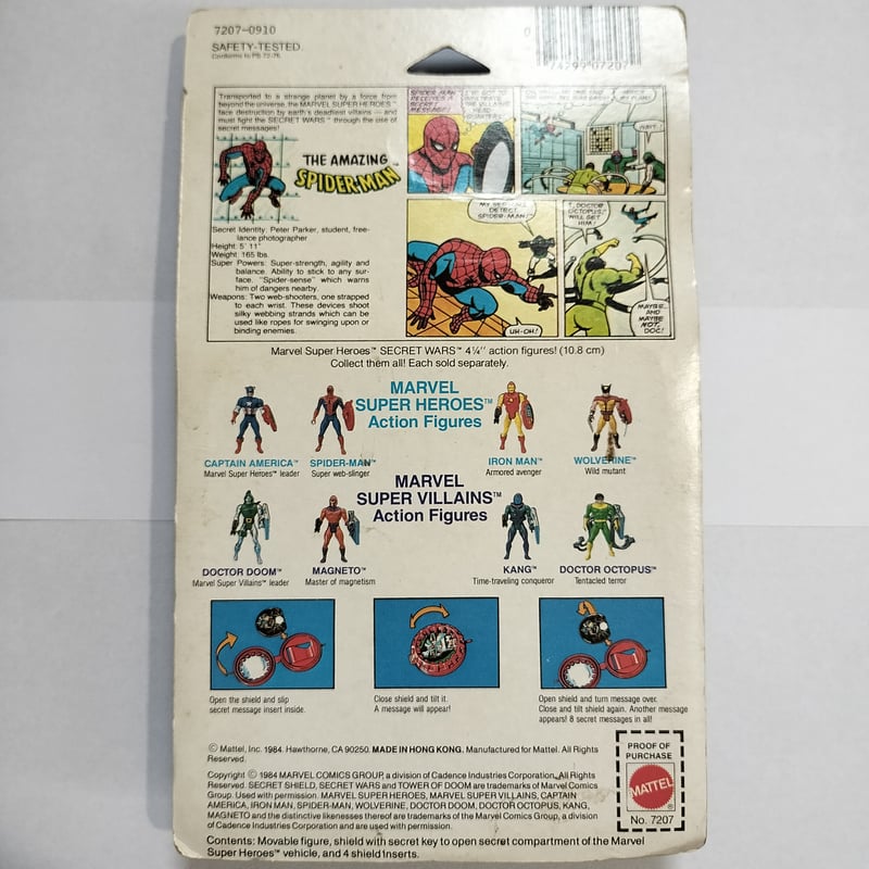1984年デッドストック マテル シークレットウォーズ スパイダーマン