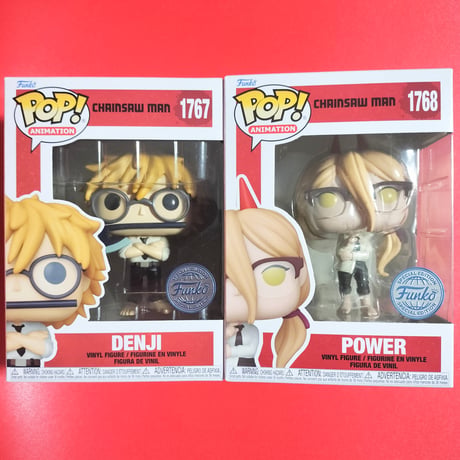 ファンコポップ  『チェンソーマン』デンジ & パワー（超インテリ作戦）　  FUNKO POP! Chainsaw Man　Denji & Power (Operation:Super Smart)
