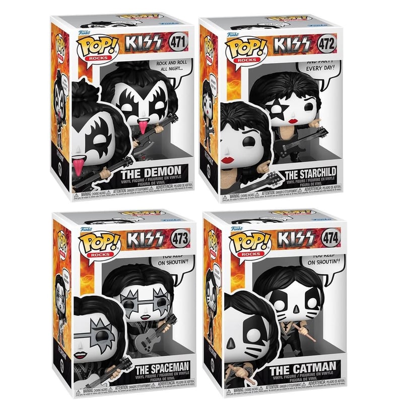 FUNKO - 限定FUNKO POP! KISS キッス 4packカラー限定 Funko Pop! Rocks KISS (Color Spotlight) 4-Pack Funko Shop