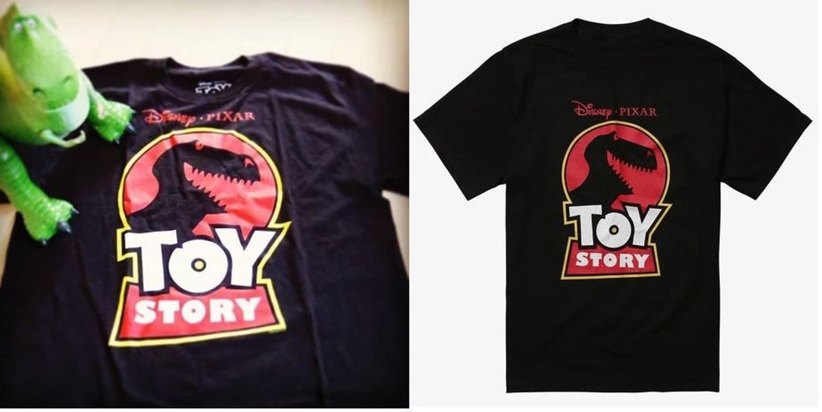 ジュラシックパーク風デザインの 「トイストーリーのレックスTシャツ