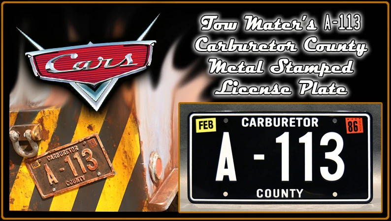 ピクサー映画に登場したクルマたちの ナンバープレート・レプリカ 再