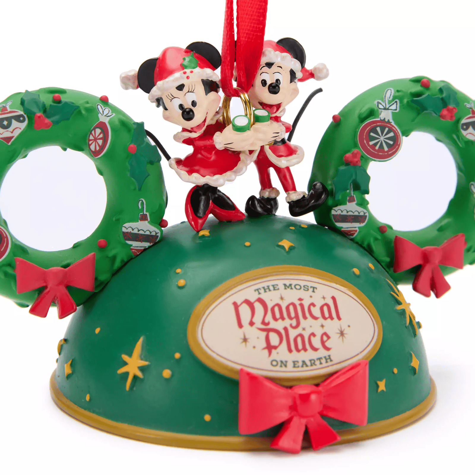 イヤーハット オーナメント ディズニー WaltDisneyWorld 限定 サンタ・ミッキーとミニーマウスのホリデー