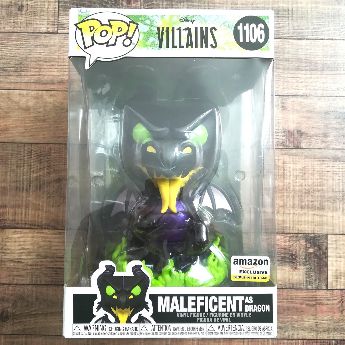 ファンコ ポップ ディズニー・ヴィランズ　10ｲﾝﾁ マレフィセント as ドラゴン《グロー版》Pop! Disney: Villains 10