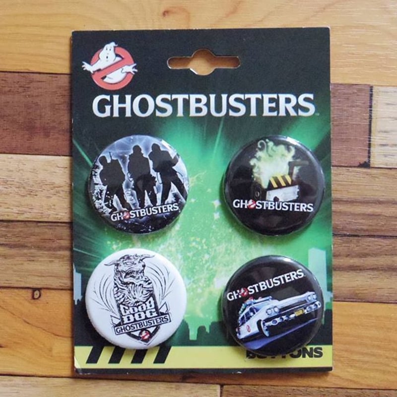 2009年デッドストック『ゴーストバスターズ』缶バッジ4個セット