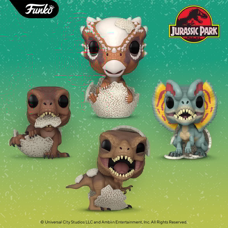 ファンコ ポップ 『ジュラシック・パーク』ハッチリング シリーズ　４体セット ファンコ ポップ 『ジュラシック・パーク』ハッチリング