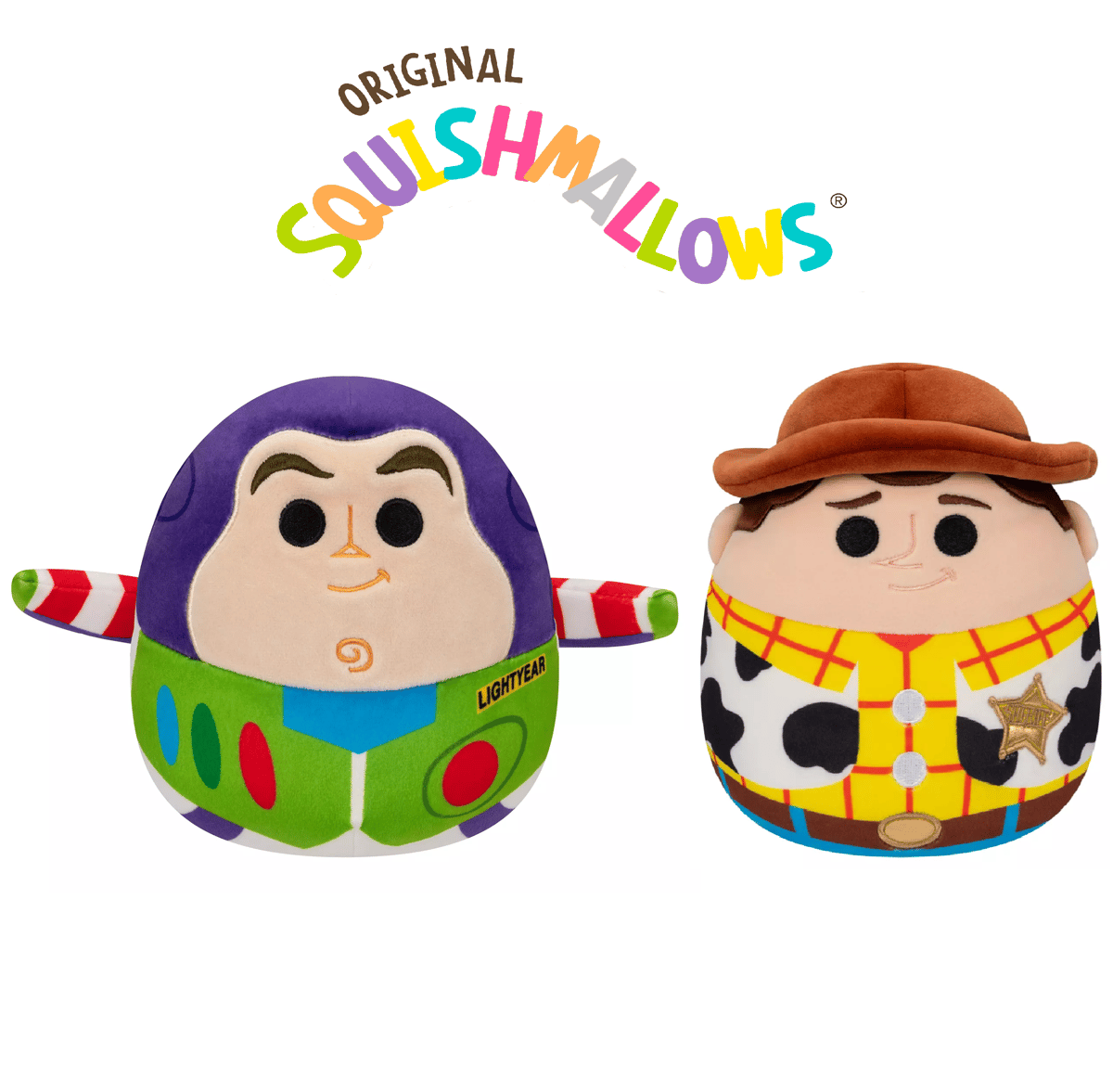 トイストーリー Squishmallows 14インチぬいぐるみ ウッディ＆バズ