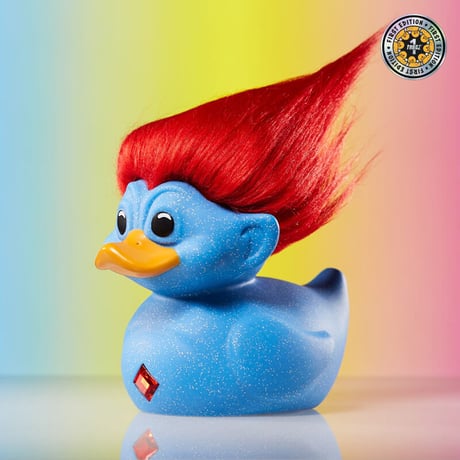コスプレ・ダック　TUBBZ　『トロール 』ブルーw/レッドヘア　 TUBBZ Cosplaying Duck  Trolls Glitter Blue Troll  w/ Red Hair