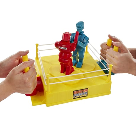 「トイストーリー2」にも登場したマテル社のボクシングゲーム ロックン・ソックン・ロボット（Rock ‘em Sock ‘em Robots）