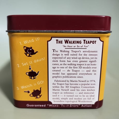 2005年 ピクサー レンダーマン ウォーキング・ティーポット　Pixar Renderman walking Teapot  Bronze