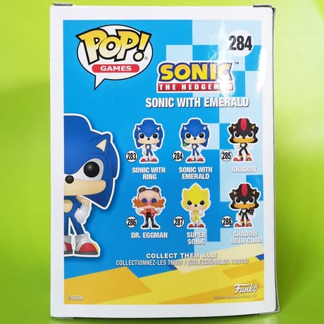 ファンコ ポップ 『ソニック・ザ・ヘッジホッグ』ソニック w/エメラルド  FUNKO POP!  Sonic the Hedgehog　Sonic with Emerald