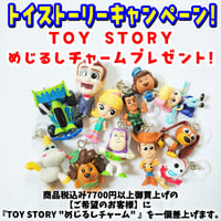 【要お申込み】　トイストーリー・キャンペーン　商品税込7700円以上お買上げで トイストーリー4 "めじるしチャーム" プレゼント！