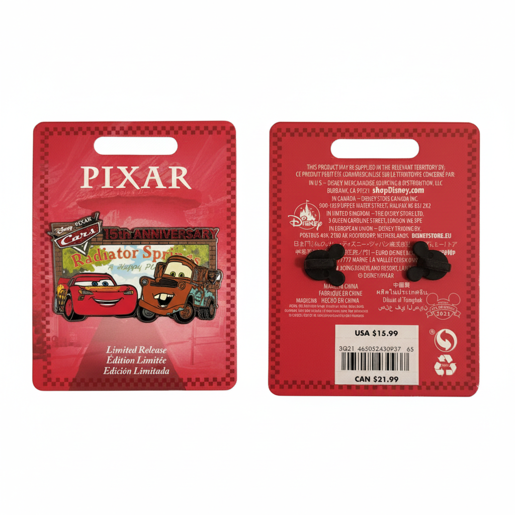 2021年 ピクサー カーズ 15周年 ピンバッジ Cars 15th Anniversar