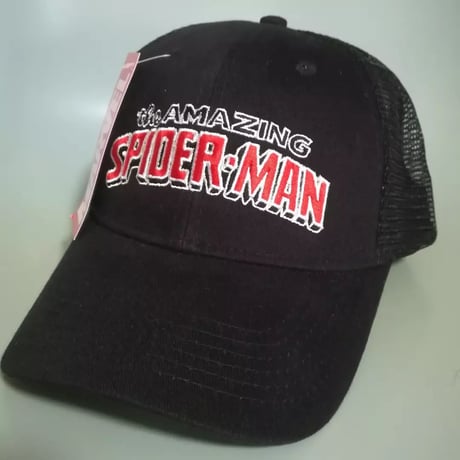 マーベル『アメージング・スパイダーマン』ロゴ　トラッカーキャップ　Marvel Spider-Man Trucker Cap