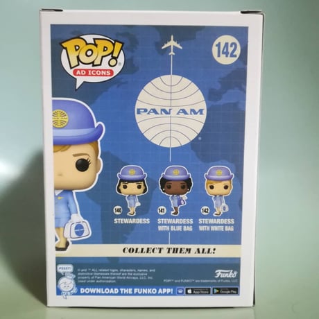 ファンコ ポップ 「パンアメリカン航空」スチュワーデス w/ホワイトバッグ　FUNKO  POP!  Pan Am- Stewardess  w/White Bag