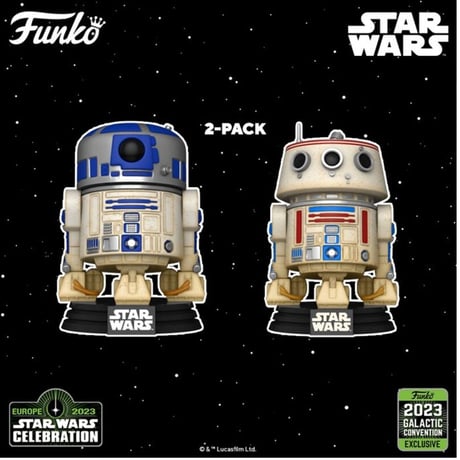 2023ギャラクティックコンベンション限定 ファンコポップ スターウォーズ R2-D2&R5-D4　Funko Star Wars Galactic Convention Exclusives