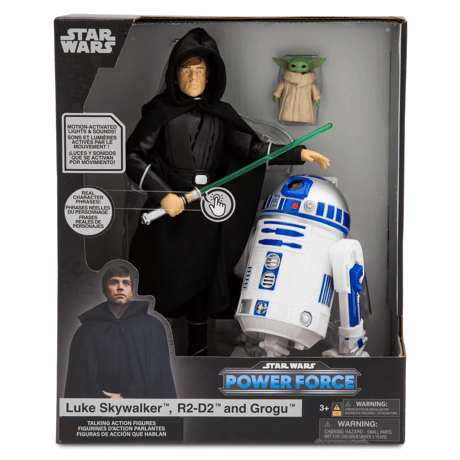 Disney Store　スターウォーズ『マンダロリアン』　ルーク・スカイウォーカー & R2-D2 ｗ/グローグー　トーキングアクションフィギュアセット