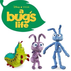 バグズ・ライフ』フリック・ドット姫・ハムリック ぬいぐるみ セット