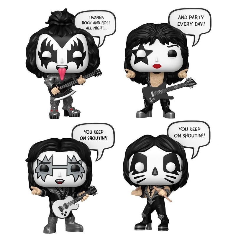 KISS FUNKO POP ファンコ 4体セット 蓄光限定ver KISS FUNKO POP ファンコ 4体セット 蓄光限定ver