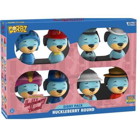2017年コミコン限定　ファンコ  Dorbz　ハンナバーベラ 珍犬ハックル 8体セット   SDCC 2017 Exclusive Huckleberry Hound 8-Pack Dorbz